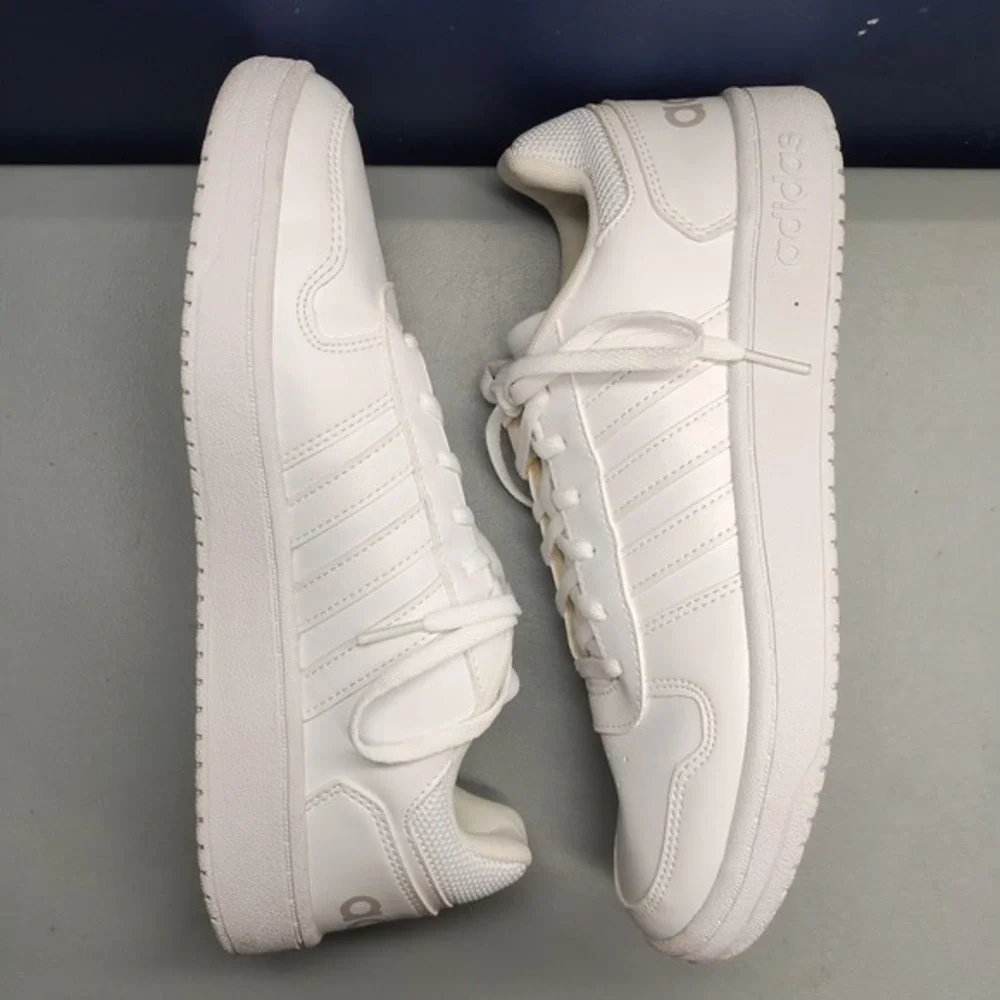 Adidas Hoops‎ 2.0 Platform Sneakers Womens Size 10 White Athletic Lace Up B42096